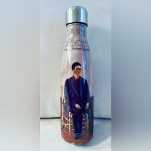 Frida Kahlo themed insulated steel water bottle.